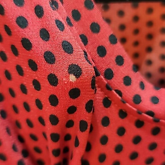 Beautiful Red & Black Polka-dot Blouse By Chico's - Picture 5 of 5